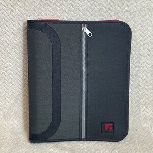 Vintage Y2K MTV‎ 3-Ring Black Red Zip Binder Trapper Keeper Nostalgic Novelty